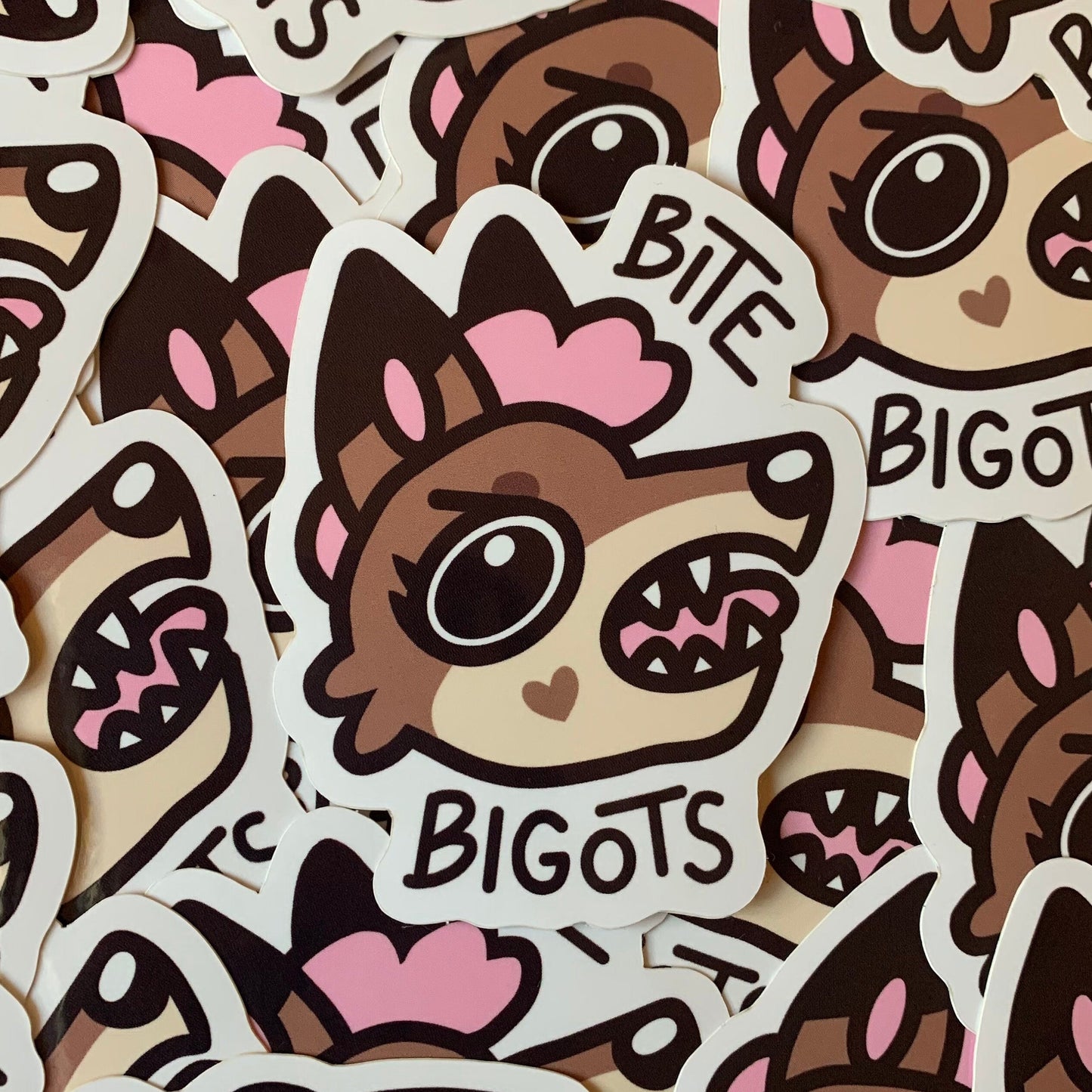 Bite Bigots Vinyl Sticker