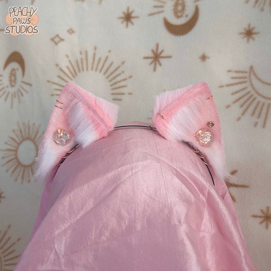 Pastel Pink Gauged Kitty Ears